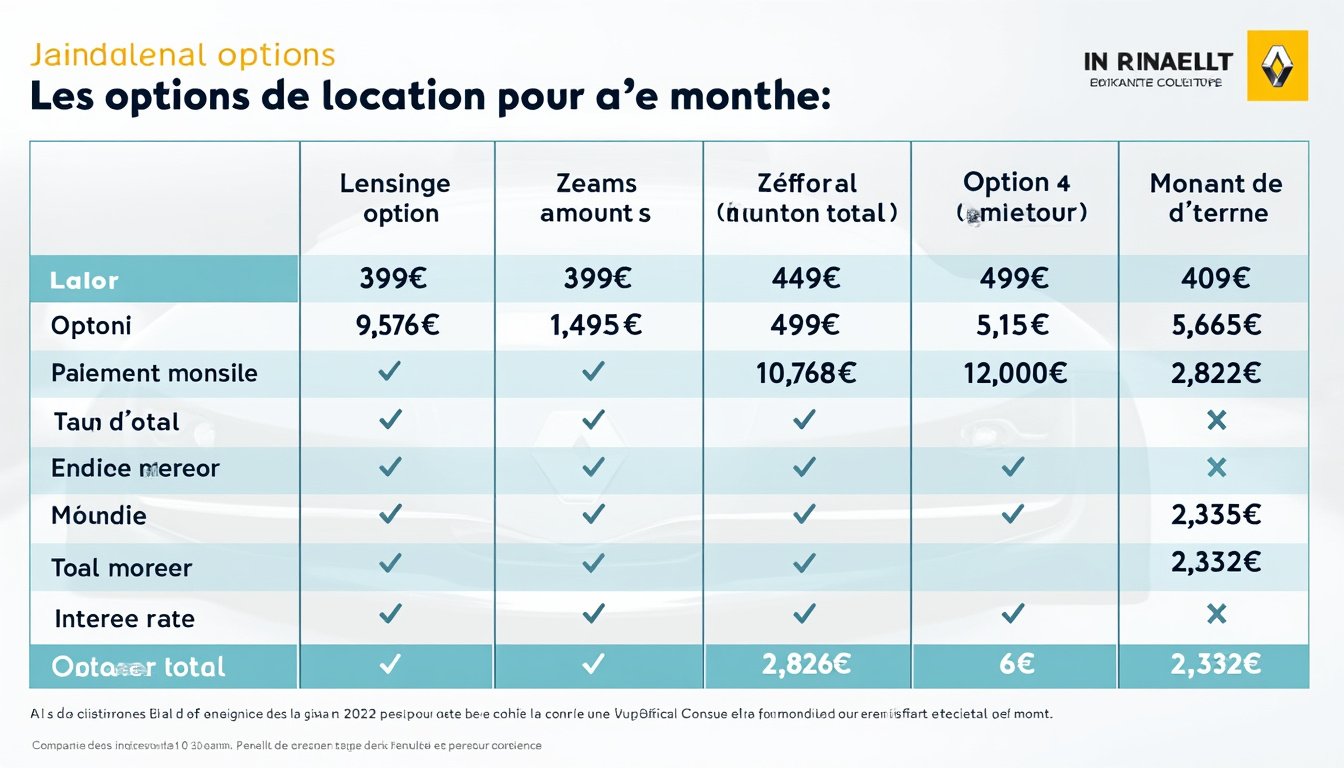découvrez si la renault zoé est disponible en leasing et toutes les options qui s'offrent à vous pour bénéficier de cette voiture électrique innovante. explorez les avantages financiers et écologiques du leasing de la zoé.