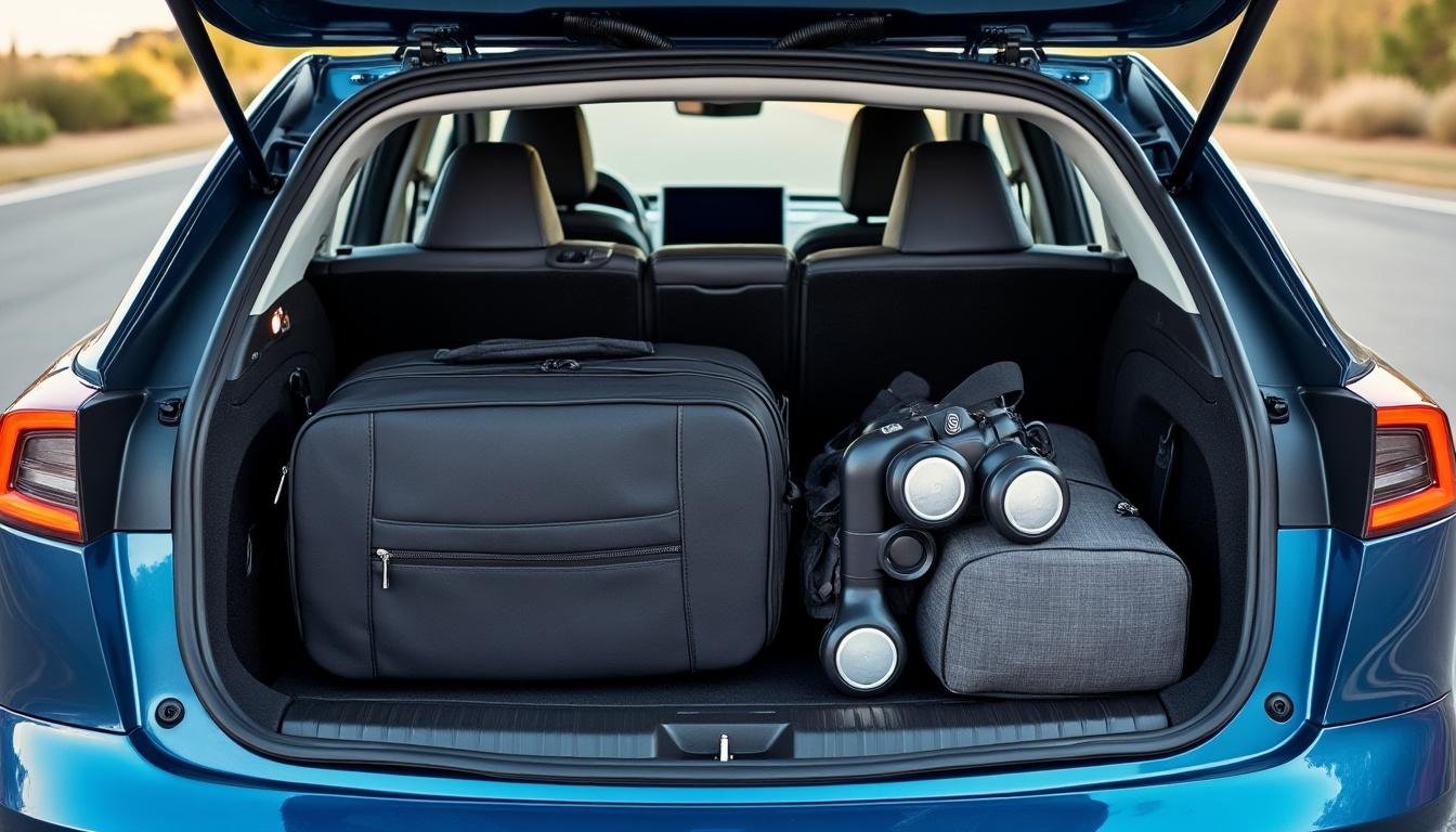 explorez l'espace intérieur spacieux et la capacité de coffre impressionnante de la nouvelle nissan leaf, une voiture électrique alliant confort et praticité pour vos trajets quotidiens.