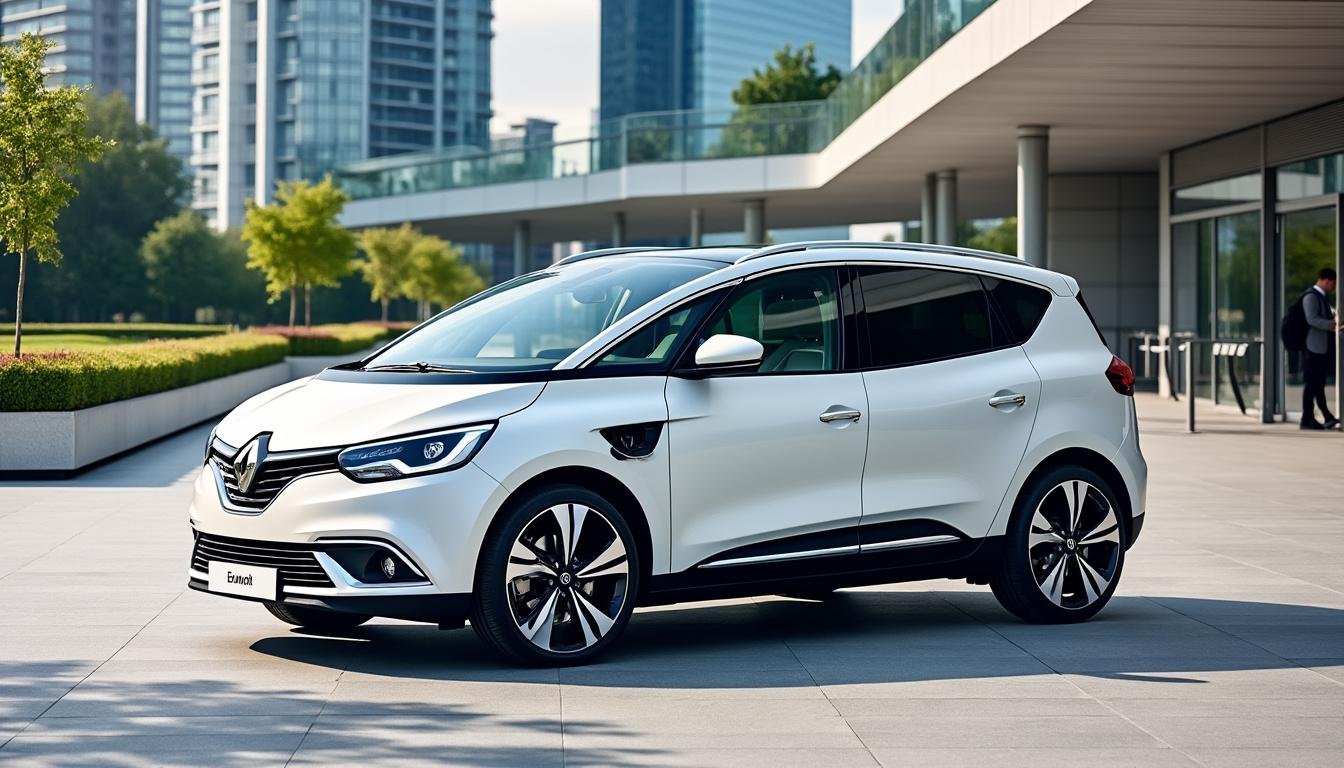 découvrez notre offre du jour sur le renault scénic électrique, un suv alliant confort et modernité, disponible à partir de seulement 235 £ par mois. ne manquez pas cette occasion de rouler dans un véhicule tendance et respectueux de l'environnement.