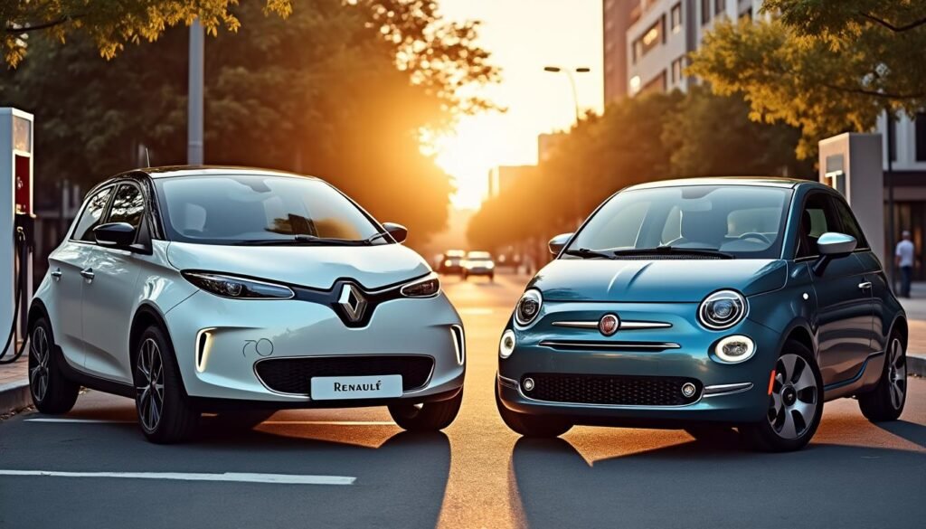 découvrez la comparaison entre la renault zoé et la fiat 500e, deux voitures électriques qui s'affrontent sur le style et l'autonomie pour choisir celle qui vous convient le mieux.